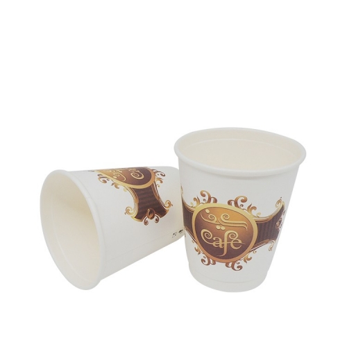 Wholesale 8OZ Double Pe Coated Paper Cup Fan For Hot Drinking