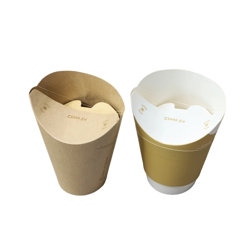 Disposable Butterfly Closure Paper Cups for Hot Cold Drinks