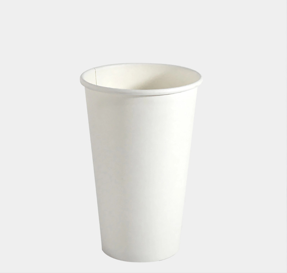 16 OZ White Coffee Cups With Lids