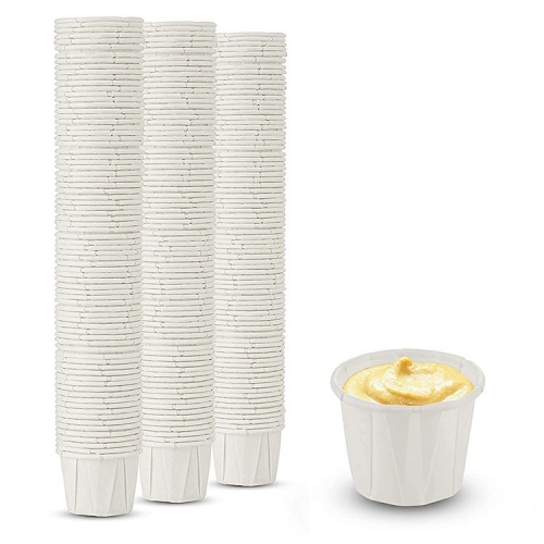 0.5/0.75/1/1.25/2/3.25oz Disposable Paper Sauce Cup For Ketchup
