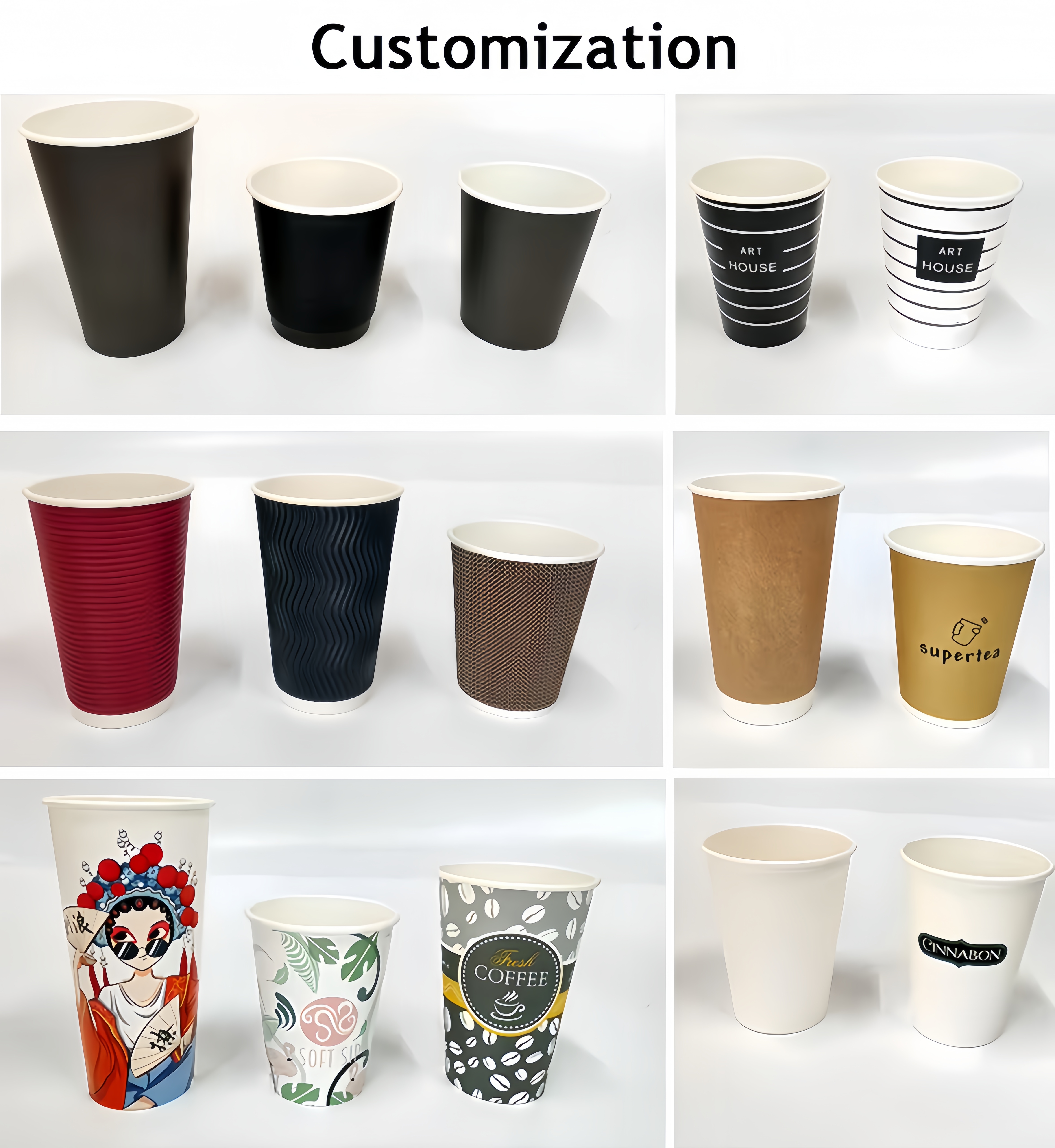 Custom Water Based Coating Disposable Paper Cup