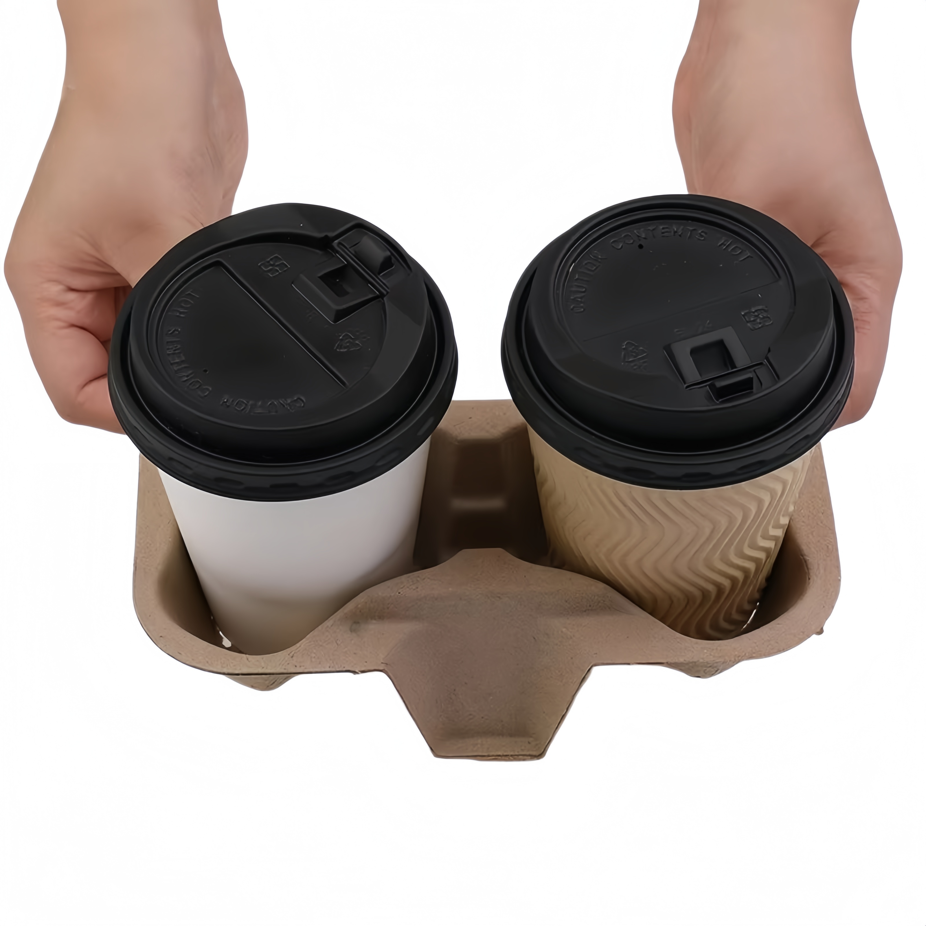 M2 Eco-friendly Pulp Molded Drink Carrier Tray