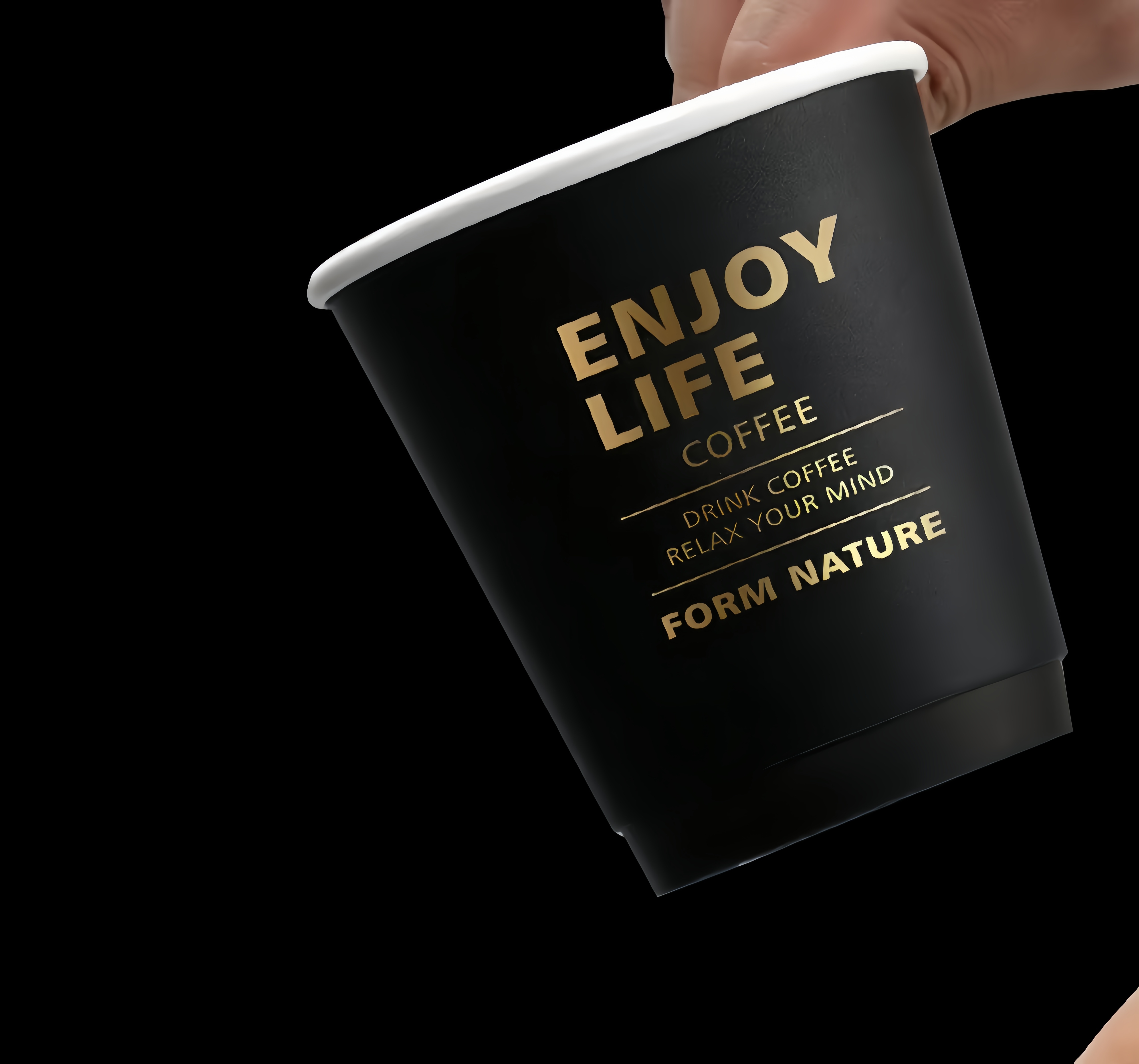 8/10/12/16/20oz Custom Aqueous Coating Paper Cups Double Wall Coffee Cup