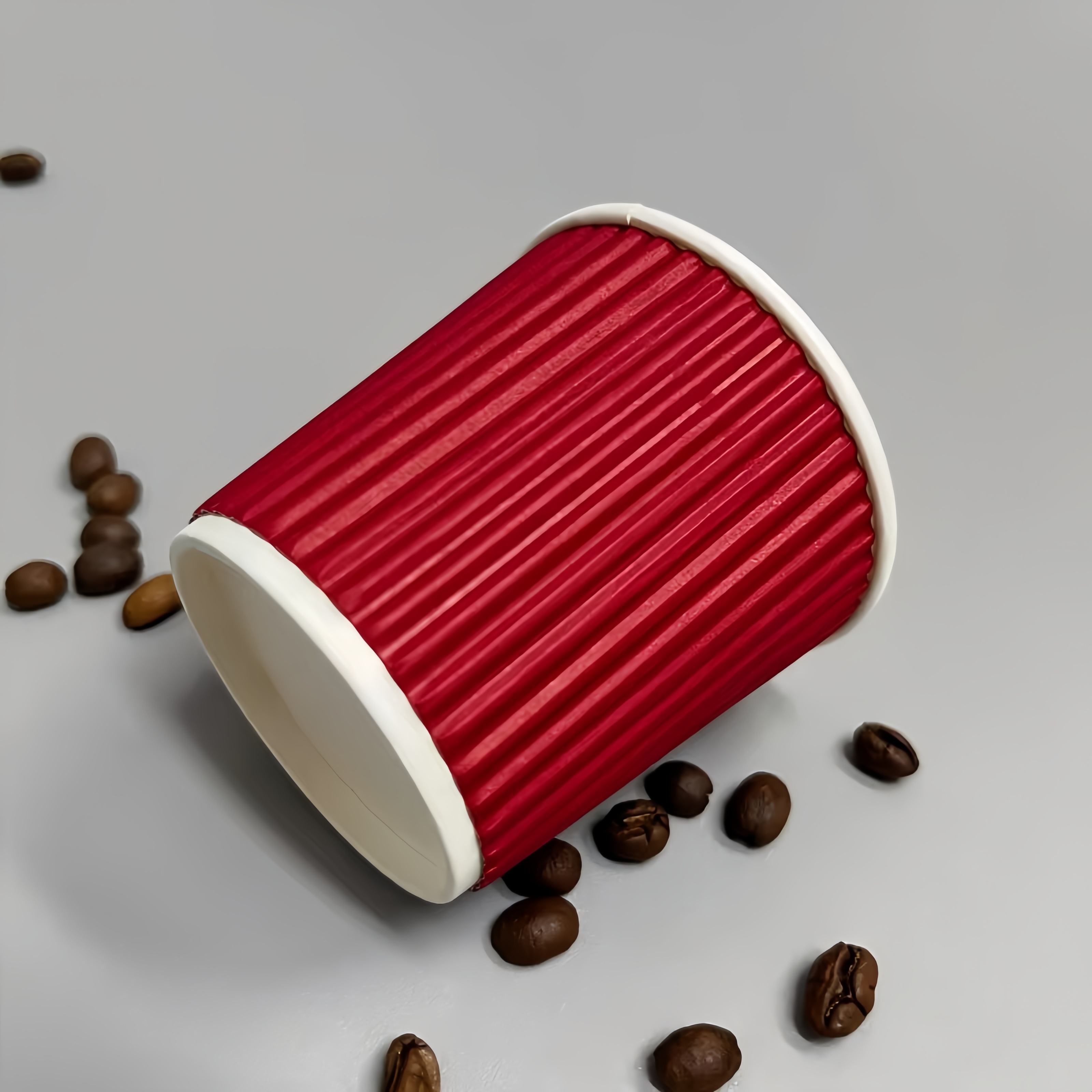 4 oz Biodegradable Tiny Custom Ripple Paper Cups Recyclable