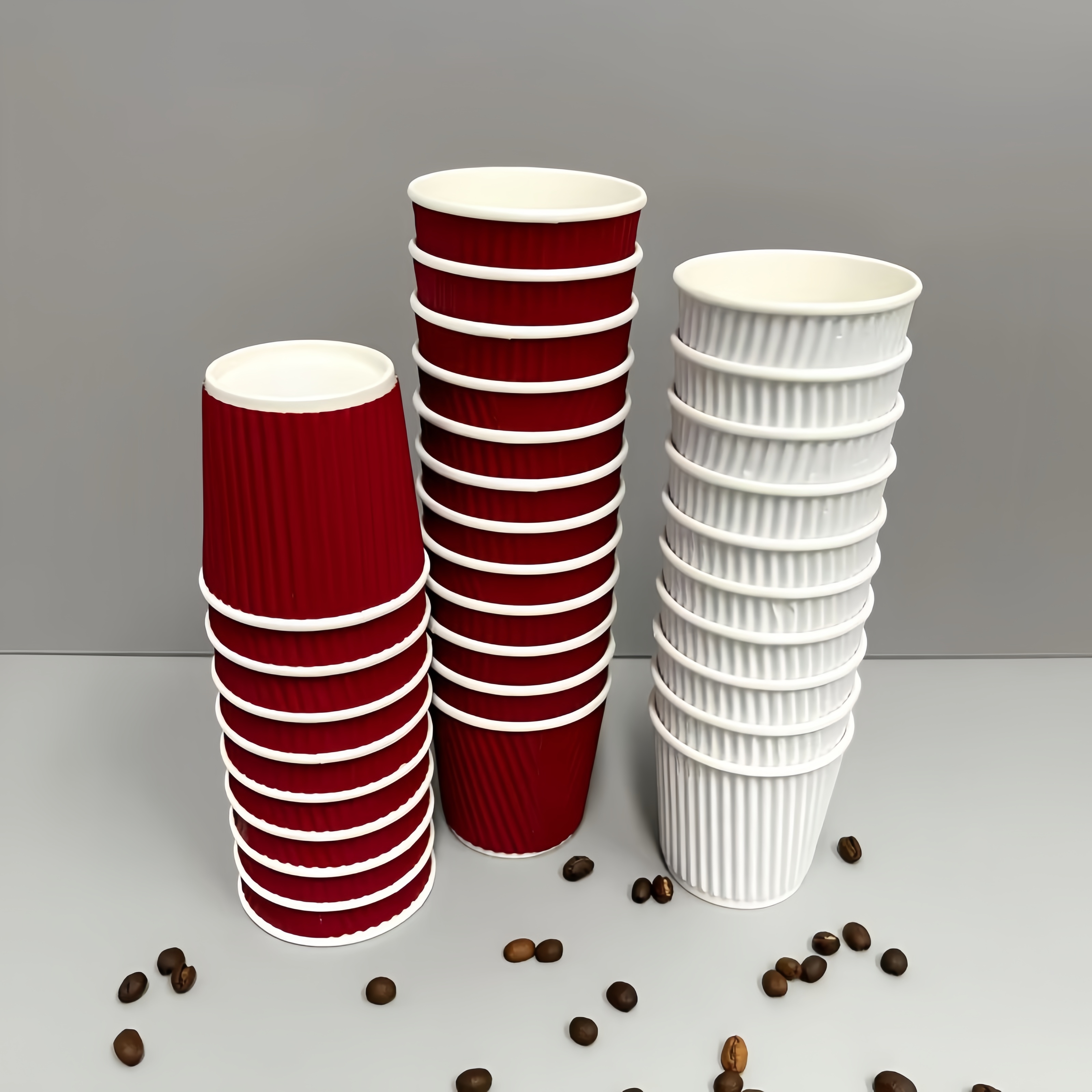 4 oz Biodegradable Tiny Custom Ripple Paper Cups Recyclable