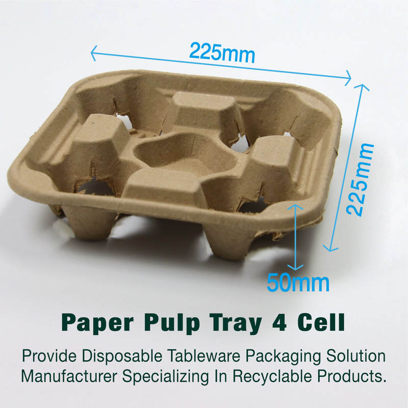 Recycled Pulp 4 Cup Drink Carrier